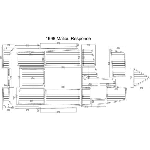 1998 Malibu Response Cockpit Pad Boat EVA Teak Decking 1/4" 6mm