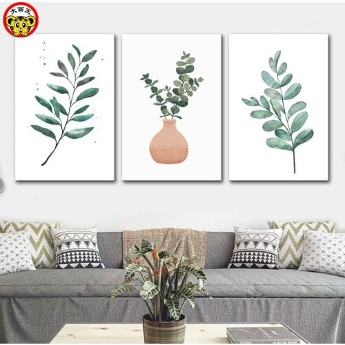 Paint by mumber Small fresh plant landscape living room bedroom natural green bonsai gift multi-faceted diy home decor paintwn