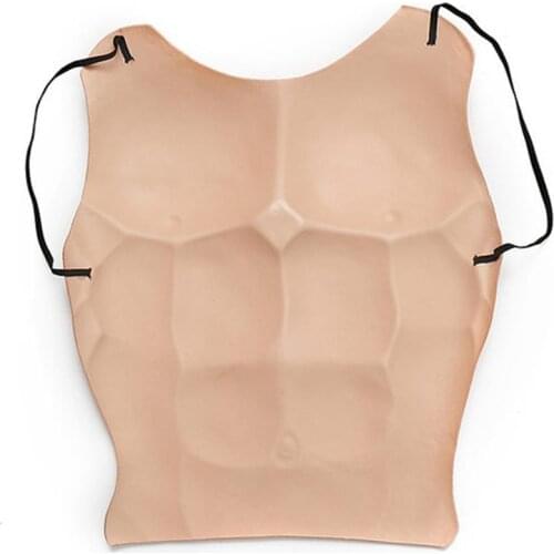 Eva Men Realistic Fake Chest Muscle Human Body Belly Artificial False Muscle Costume Cosplay Props Man Muscle Crossdressers