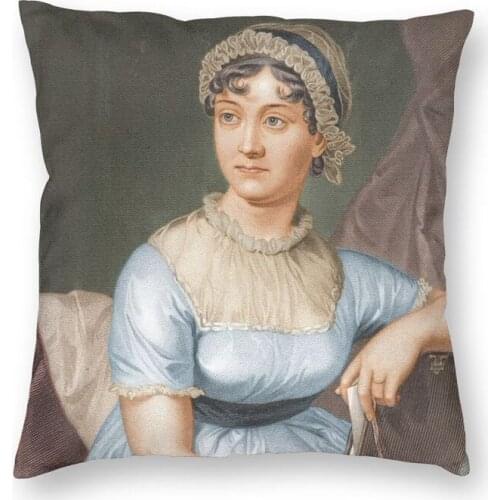 Jane Austen Cushion Covers Sofa Living Room Pride and Prejudice Square Throw Pillow Case 40x40cm