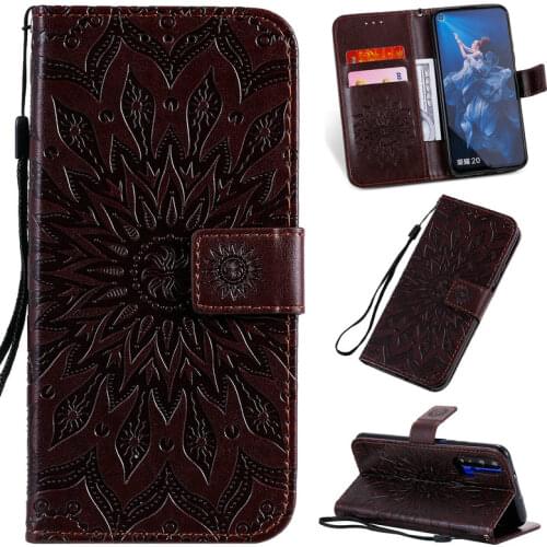 Nova 5 T Protective Case for Funda Huawei Nova 5T Case 3D Embossing Luxury Leather for Funda Nova T5 Flip Cover Nova5T Wallet
