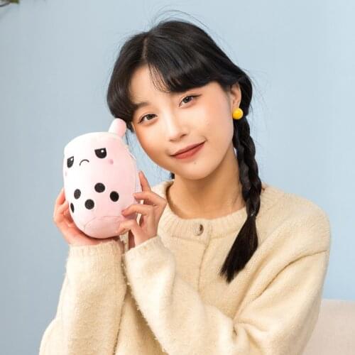 Adorable Bubble Tea Toy Boba Storable Plushie Bubble Tea Plush Doll Soft Stuffed Boba Milk Tea Kids Girls Birthday Gift Toys