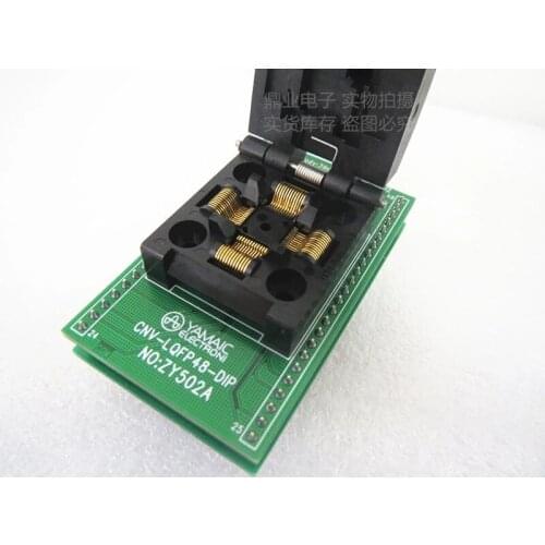 Original YAMAICHI IC Test Seat LQFP48 QFP48 ZY502A Burning Programmer QFP48 to DIP48 Socket Adapter