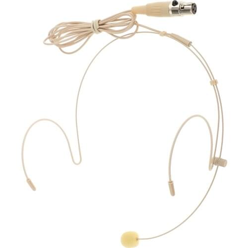 Professional Ear Hook Wired Headset / Headworn Microphone 3Pin 4Pin 3.5mm Skin Color