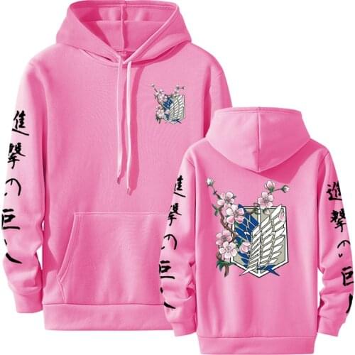 Shingeki No Kyojin Japanese Anime Hoodies Men Harajuku Attack On Titan Graphic Sweatshirt Titans Attack Unisex Clothing Male 90s