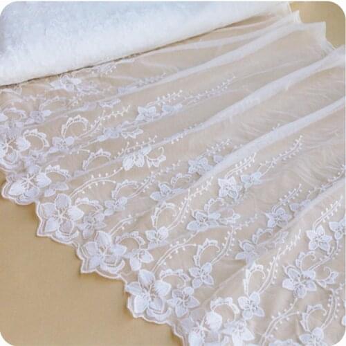 1yards Off White Lace Trims Applique Costume Lace Trimmings Ribbon Home Textiles Sew on 42cm Width