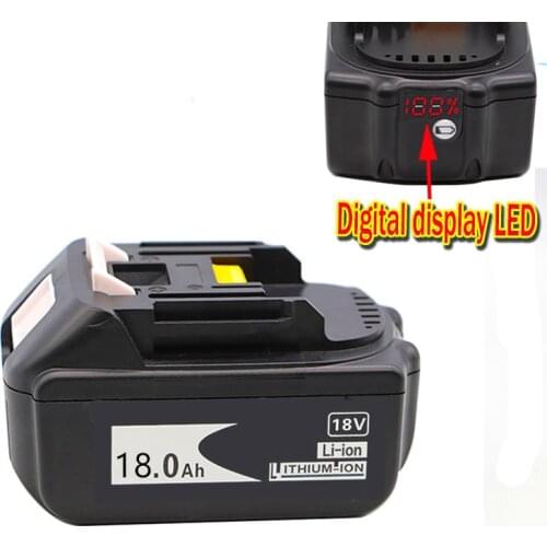 BL1860B 18V 18000mAh Replacement Battery for Makita BL1850B BL1860 BL1840 BL1815 Cordless Drill with Single Cell Balance Protect