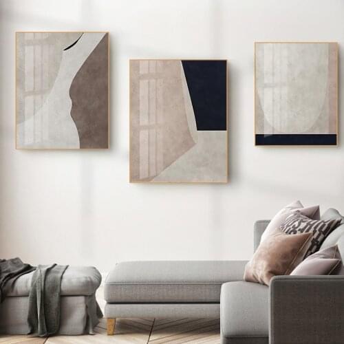 Modern Abstract Canvas Poster Quotes Geometric Wall Art Gouache Painting Nordic Print Wall Pictures for Living Room Home Decor