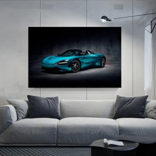 Super Car Cool Sport Car Artwork Poster Canvas Painting Poster and Print Cuadros Wall Art for Living Room Home Decor (No Frame)