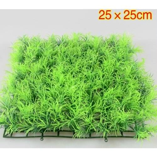 Super for aquarium waterscape - 25x25cm artificial lawn plastic, very good to cover tank bottom, artificial plants for aquarium