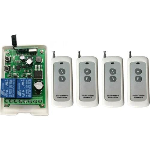500m Long Range Universal Wireless Remote Control Switch DC12V 24V 36V 48V 2CH 2CH Relay Receiver Module and RF Remote Controls