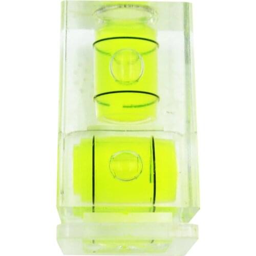 HACCURY Two Type Spirit Level Green Mini Bubble Level Hot shoe Level for Camera Accessories Size 33*19mm