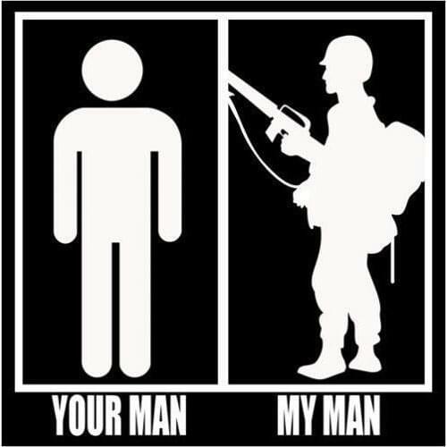 Your Man My Man Vinyl Decal Car Sticker Military Wife Army Marines Airforce Navy Tuning Laptop Trunk Vinyl Cover Waterproof PVC
