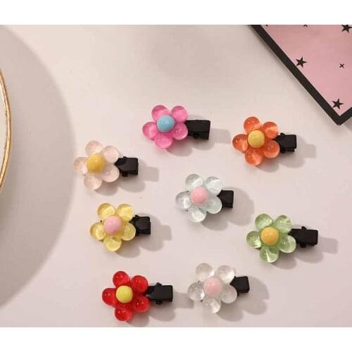 New Fashion Personality Flower Hairpin Fresh Lovely Sweet Bangs Clip Childrens Side Clip Headdress Hair Accessories GirlSY173