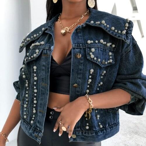 Women Vintage Button Down Distressed Short Denim Jean Jacket Coat With Pocket Daily Casual High Quality Jaquetas Free Shipping