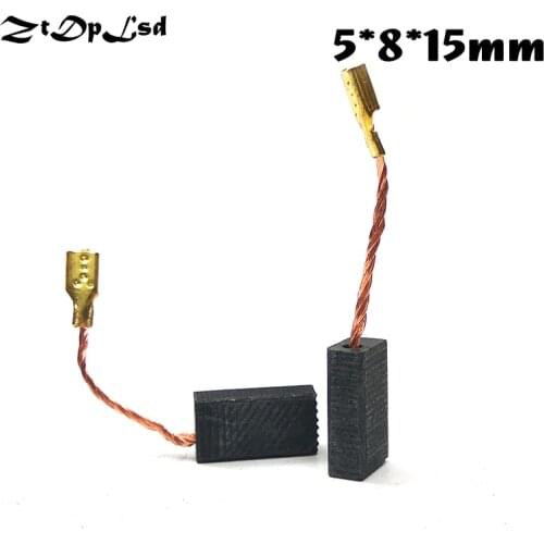 ZtDpLsd 2 Pcs/Pairs 5x8x15mm Mini Drill Electric Grinder Replacement Carbon Brushes Spare Parts for Electric Rotary Tool
