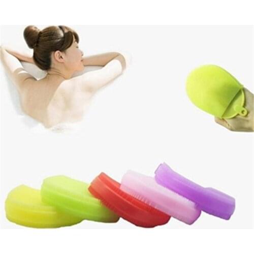 1Pc Soft Silicone Massage Scrub Gloves For Peeling Body Bath Brush Exfoliating Gloves Footbrush for the Bath Body Brush