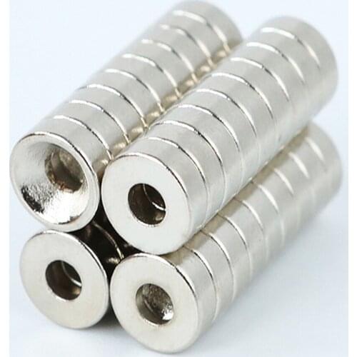 1000pieces Neodymium Magnets Strong D10*5mm Power Permanent Rare Earth Fasterners with screw hole 3mm