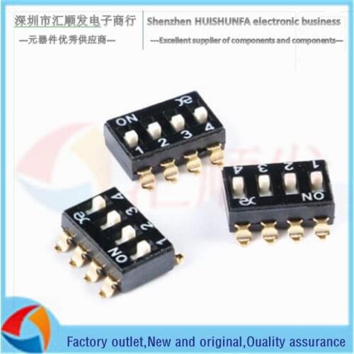 2PCS!!! DSIC04LSGET 2.54mm pitch 4-digit high push chip dip switch/dip code switch