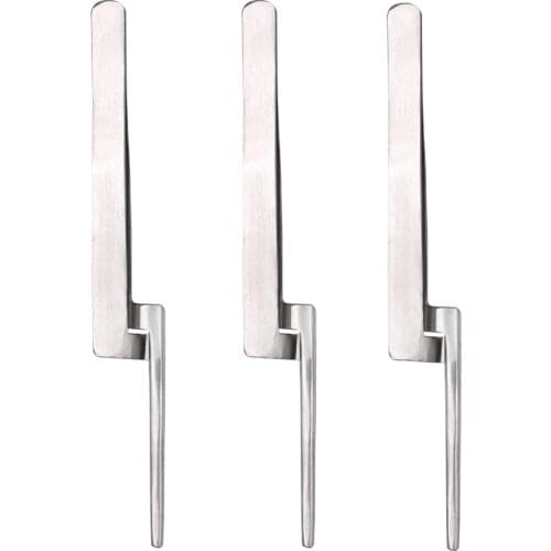 3pcs Dental Articulating Paper Tweezers Bite Paper Forcep Stainless Steel Serrated Orthodontic Tweezer Plier For Teeth Care Tool