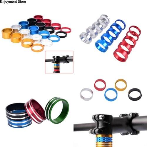 4Pcs/5pcs Aluminum Bike Headset Washer Mountain Bicycle Front Fork Washer Bike Stem Handlebar Spacers Ring Gasket