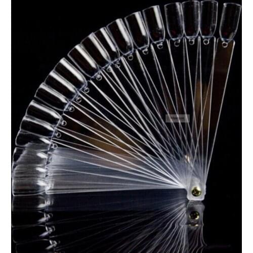 50tips Fake Nail Art Polish Display Acrylic Practice Color Chart Sector Palette UV Gel ring Decoration manicure Tools