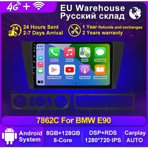 7862 Wireless Carplay Android Auto For BMW 3-Series E90 E91 E92 E93 2005 - 2013 Car Radio Multimedia Video Player Navigation GPS
