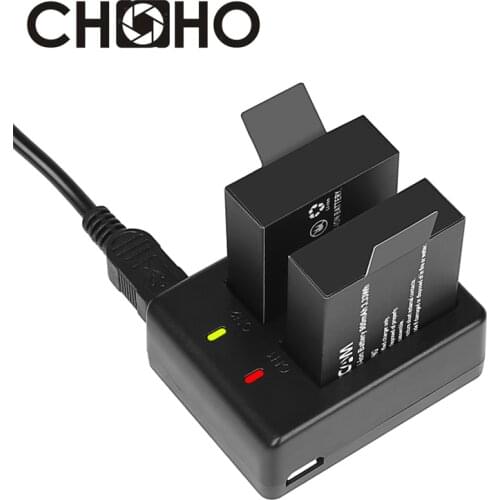 Sj8 Accessories Battery Dual Charger USB Cable LED For SJCAM SJ8 sj8Plus SJ8Pro SJ8Air Camera