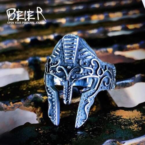 Beier 316L Stainless Steel nose viking Amulet cool snake Odin 's Symbol for men scandinavian wholesale ring jewelry LR609