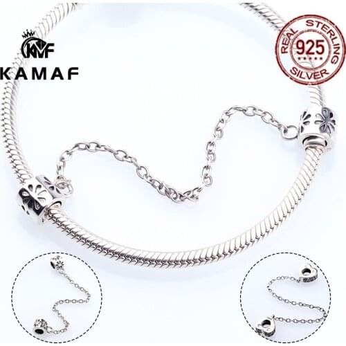 925sterling silver peach heart and flower-shaped large hole bracelet safety chain fixing buckle suitable for jewelry accessories