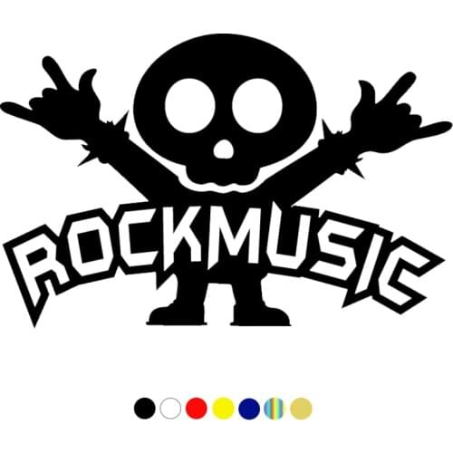 CS-1157#20*13cm Rock Music funny car sticker vinyl decal silver/black for auto car stickers styling