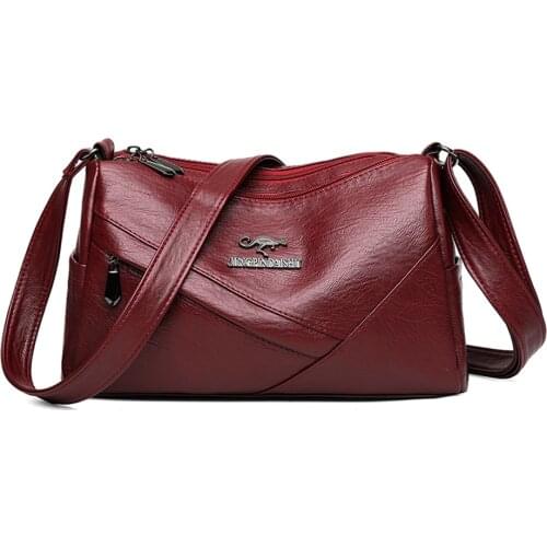 Designer Luxury Crossbody Hand Bags New Vintage Soft Pu Leather Tote Bags for Women 2021 High Quality Shoulder Messenger Bag Sac