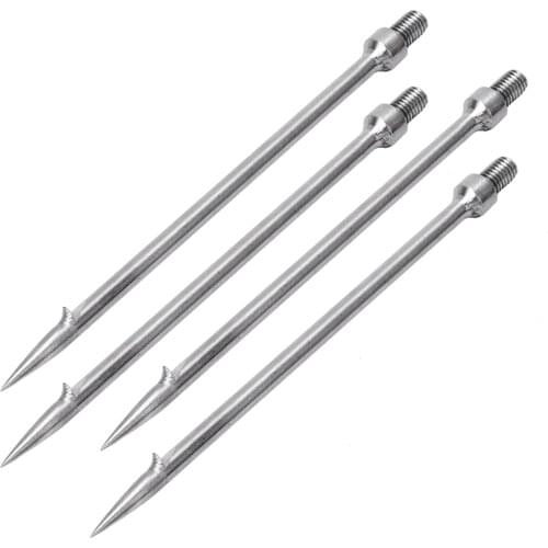 For Outdoor Fishing For Fish Frogs Salmon Eel 4 Pcs Stainless Steel Single Prong Harpoon Gig Gaff Hook Barb Fish Spear