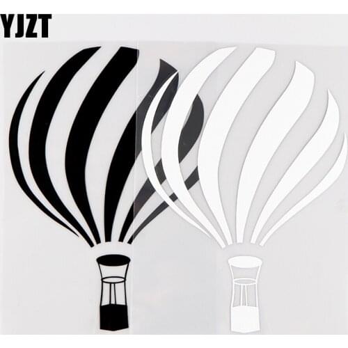 YJZT 12X16.5CM Beautiful Hot Air Balloon Funny Car Sticker Vinyl Decals Car Window Decor Black / Silver 10A-0229