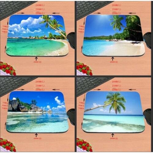 Top Selling Customized Beautiful Blue Sea Scenery Mouse Laptop Notebook Computer PC Mouse Mat Anti-slip Gaming Mousepad