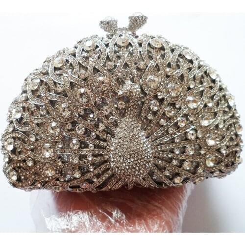 Best Gift To Girl Silver Rhinestone Diamond Clutch Bag Luxury Shoulder Messenger Purse Women Clutches Bags Evening Party Purses