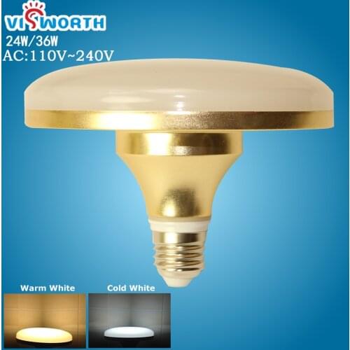 NEW 15w 20w 24w 36w led lamp e27 base spaceship style led lights ac 220v led bulbs warm/cool white high quality umbrella bulbs