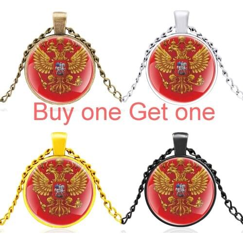 New Arrival Герб России Коммунизм Cccp Glass Dome Fashion Pendant Necklace Jewelry Men Women Accessories Gifts
