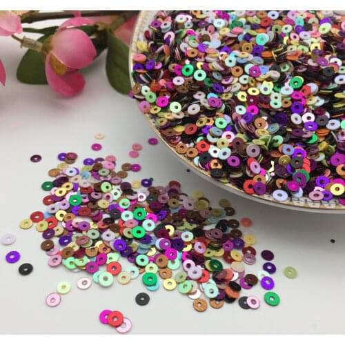 50g(12000pcs) 3mm Flat Round Loose Sequins Sewing Wedding Craft DIY Nail Art Jewelery Accessories Mix Colors