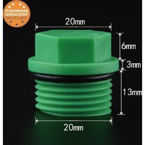 PPR Plastic Male Plug For Water 20pcs