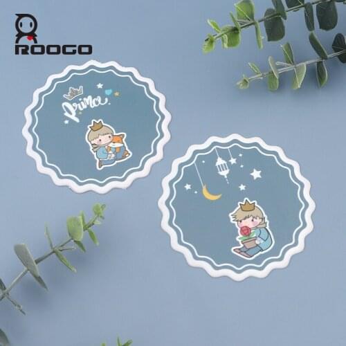 Roogo Cup Mats The Little Prince Coaster And Non-slip Mat Home Use Multifunction Desktop Decor Car Dashboard Pads
