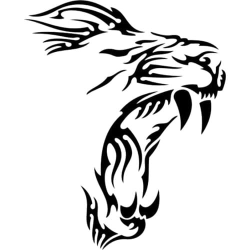 S51455# Various Sizes/Colors Car Stickers Vinyl Decal Yawn Lion Motorcycle Decorative Accessories Creative Laptop Helmet