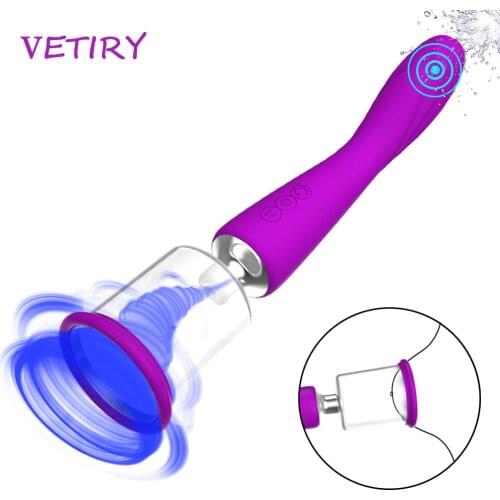 Nipple Sucking Pussy Sucking Dildo Vibrator Silicone Vagina Clitoris Stimulator Masturbator Massager Erotic Sex Toys for Woman