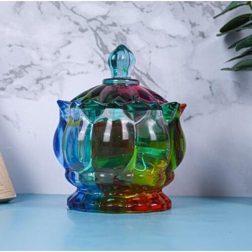 Glass Jar Storage Box Container Resin Mold Storage Box Mould Silicone Mold for DIY Epoxy Resin Trinket Holder Home Decor