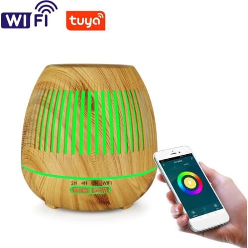 Tuya Air Humidifier Ultrasonic Mist Maker Humidifier 400ml Essential Oil Diffuser Air Humidifier 7 Color Night Light