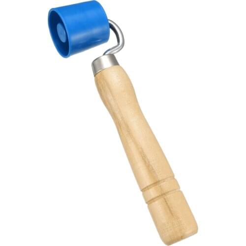 Uxcell Uxcell 1Pcs 1.3"/1.5"/5cm Roller Long Wooden Handle Smooth Surface Wallpaper Edge Seam Roller White/Blue