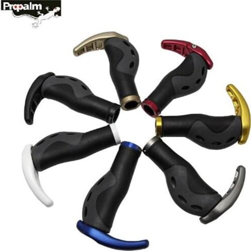 Propalm Bicycle Grips MTB Mountain Road Bike Handlebar Grips Ends Alloy Rubber Silicone Soft Lock On Cycling Handle Grips Plugs