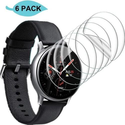 Screen Protector for Samsung Galaxy Watch Active 2 40mm 44mm HD Clear Anti-Scratch Bubble-Free Flexible TPU Film for Active2