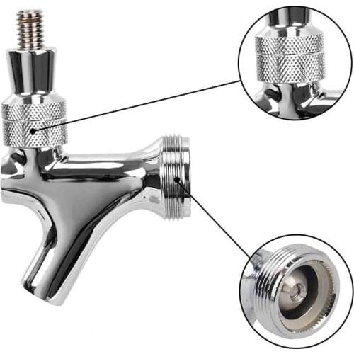 1 x Beer Tap Faucet Stainless Steel Beer Homebrewing Tap With Ball Lock