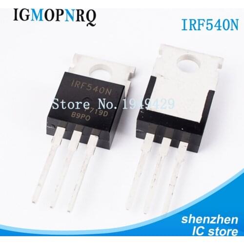 10PCS/lot IRF540N TO-220 IRF540NPBF IRF540 MOSFET MOSFT 100V 33A 44mOhm 47.3nC New